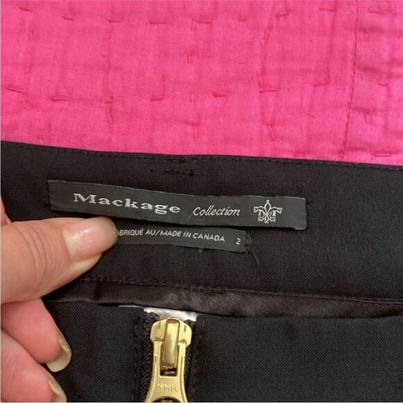 Mackage Black Skinny Pants with Zipper Accents, US2 - Picture 4 of 8